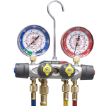Titan A2L 4-Valve Manifold w/ 3-1/8" Gauges & RYB Hoses